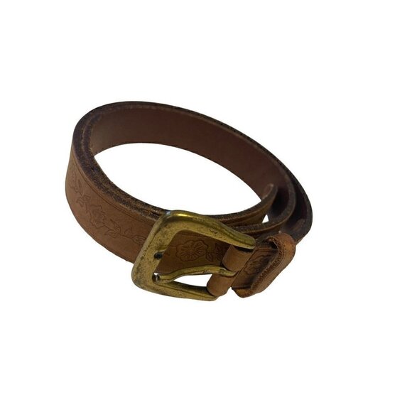 Northern Reflections Brown Genuine Italian Leather Belt Size M - Picture 10 of 11